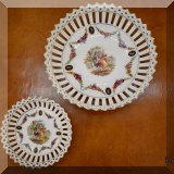 P09. German porcelain plates with pierced edges. 